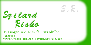 szilard risko business card